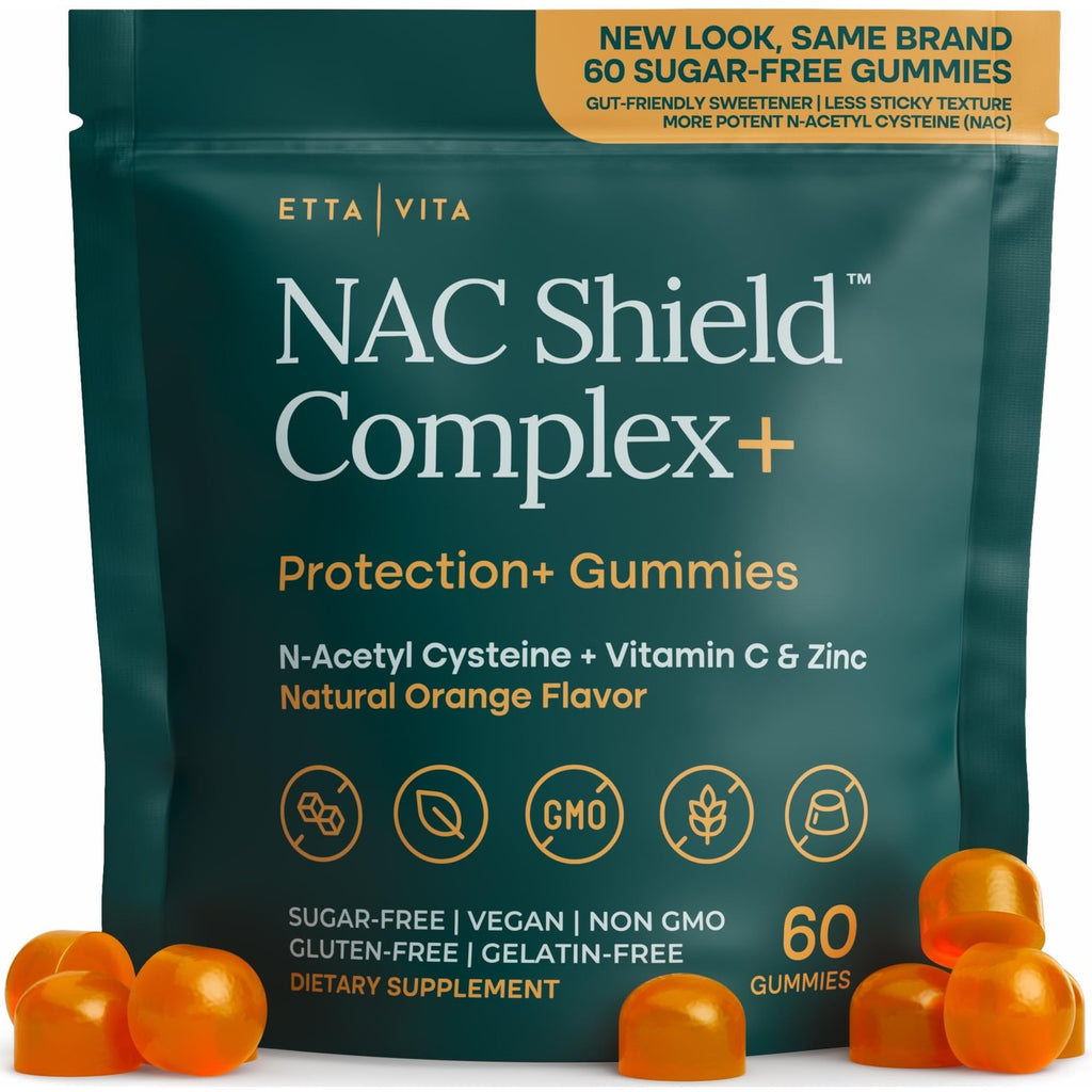 Sugar-Free NAC Gummies for Kids and Adults with Glutathione & Milk Thistle | N Acetyl Cysteine 400mg for antioxidant & immune support, sugar free, vegan, non-GMO, gluten free, blueberry flavor, USA