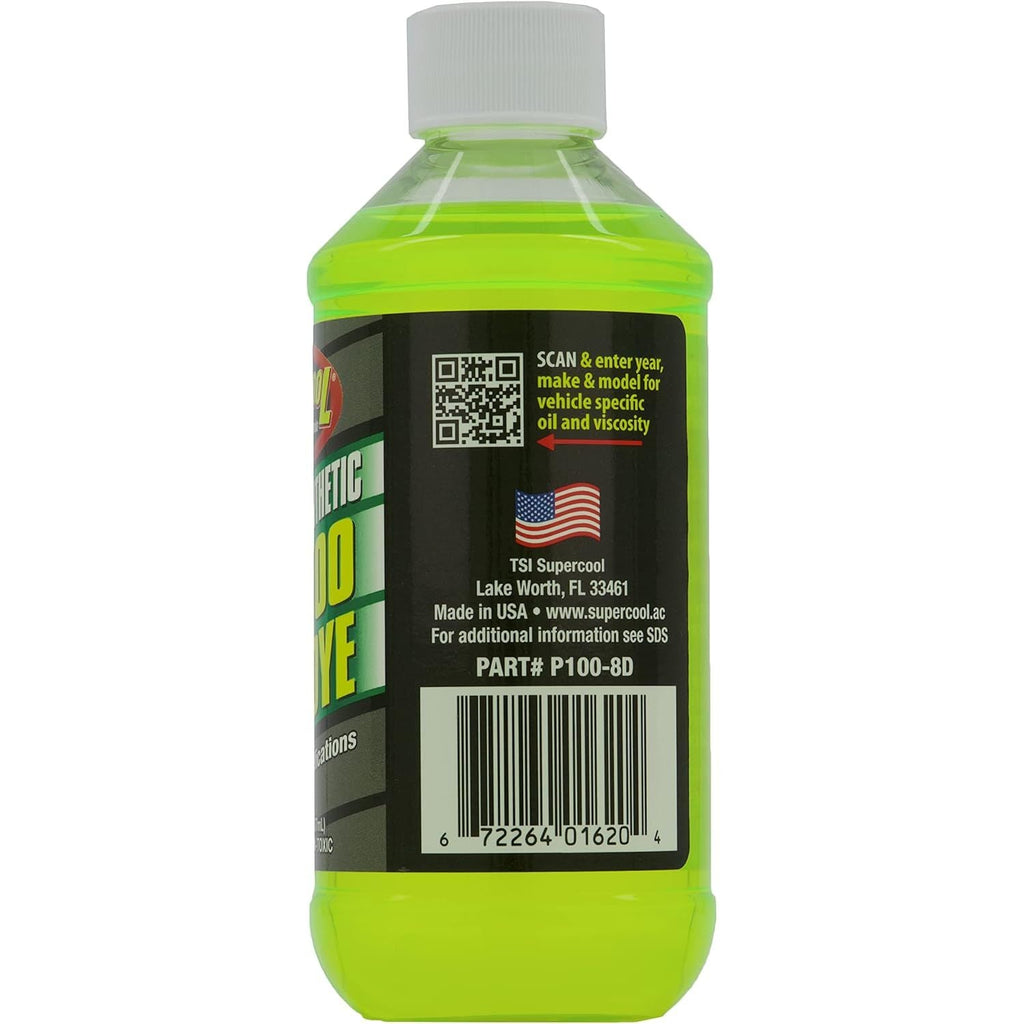 Buy now TSI Supercool P100-8D PAG 100-Viscosity Plus U/V Dye Oil - 8 oz , Silver at indiglob india