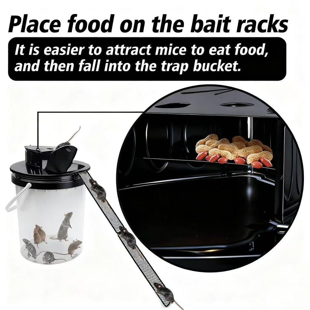 Bucket Lid Mouse Trap 5 Gallon Metal Humane or Lethal Rat Traps