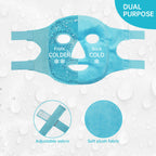 Buy now Cold Face Eye Mask Ice Pack Reduce Facial Puff, Dark Circles, Gel Hot Heat Cold Compress Pack, Face SPA Gift for Woman Sleeping, Pressure, Headaches, Skin Care, Post Laser Cosmetic Care[Blue] at indiglob india