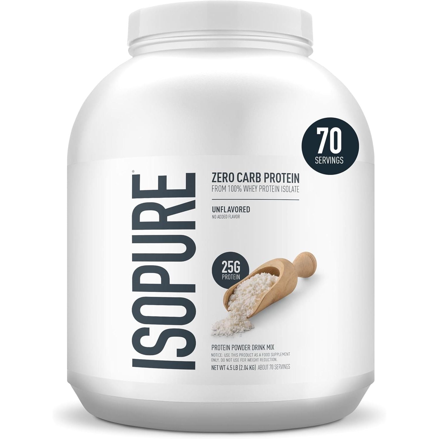 Buy now Isopure Zero Carb 100% Pure Whey Isolate Protein Powder, Lactose Free, Gluten Free, With Vitamins, Unflavored, 25g Protein Per Serving, 3 Lbs, 47 Servings (Packaging May Vary) 4.5 Pound (Pack of 1) Unflavored at indiglob india