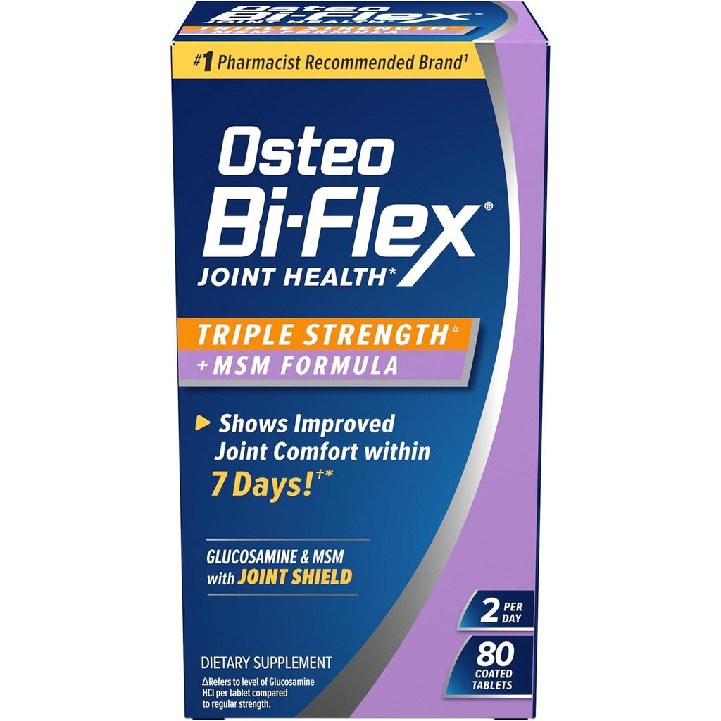 Buy now Osteo Bi-Flex Triple Strength(5) with MSM, Glucosamine Joint Health Supplement, Coated Tablets, 80 Count 80 Count (Pack of 1) at indiglob india