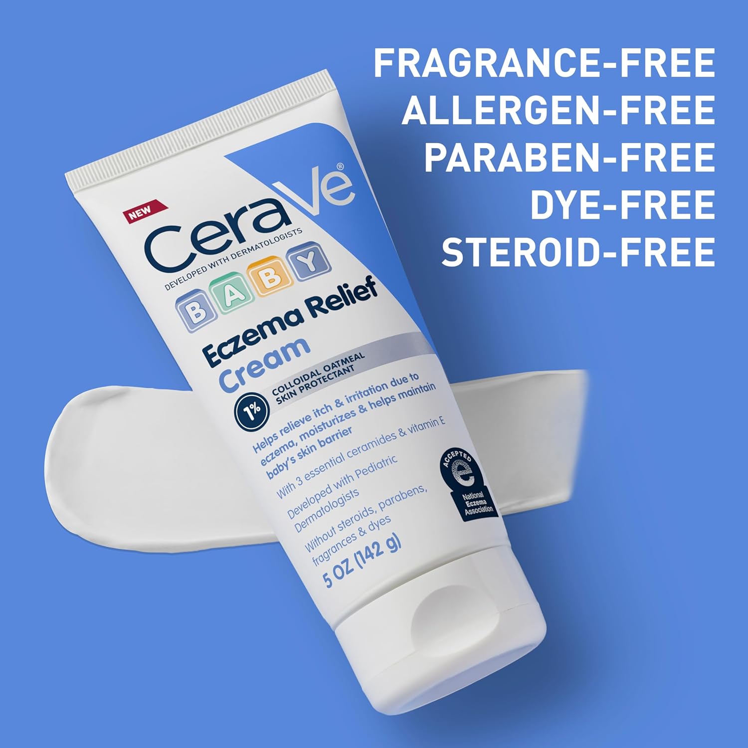 Buy now CeraVe Baby Eczema Relief Cream, 1% Colloidal Oatmeal Cream With Vitamin E & Ceramides, Soothes & Calms Itchy Skin, Developed With Pediatric Dermatologist, Fragrance Free, 5oz at indiglob india