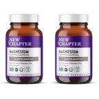 New Chapter Magnesium Glycinate 325mg & Ashwagandha Supplement, 90 Tablets | Highly Absorbable Formula Supports Muscle and Bone Health, Non-GMO, Kosher, Vegan, and Gluten Free