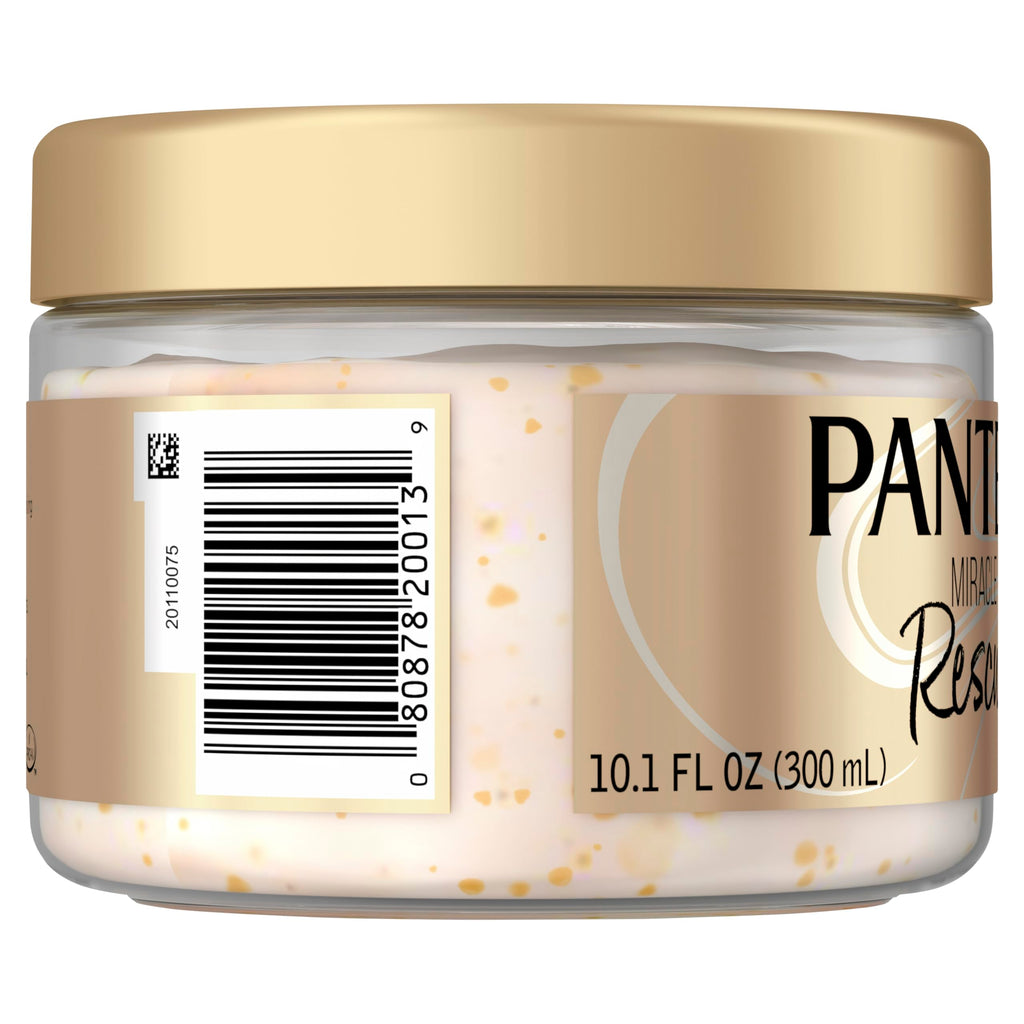 Pantene Miracle Rescue Hair Mask, Intensive Bond Repair with Melting Pro-V Pearls, Melts Away Damage, Builds Bonds, Strengthens Against Damage, Deep Conditioning for Dry Damaged Hair, 10.1 fl oz