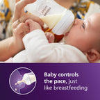 Philips Avent Natural Baby Bottles, Medium Flow, 9 oz, BPA-Free, 2-Pack