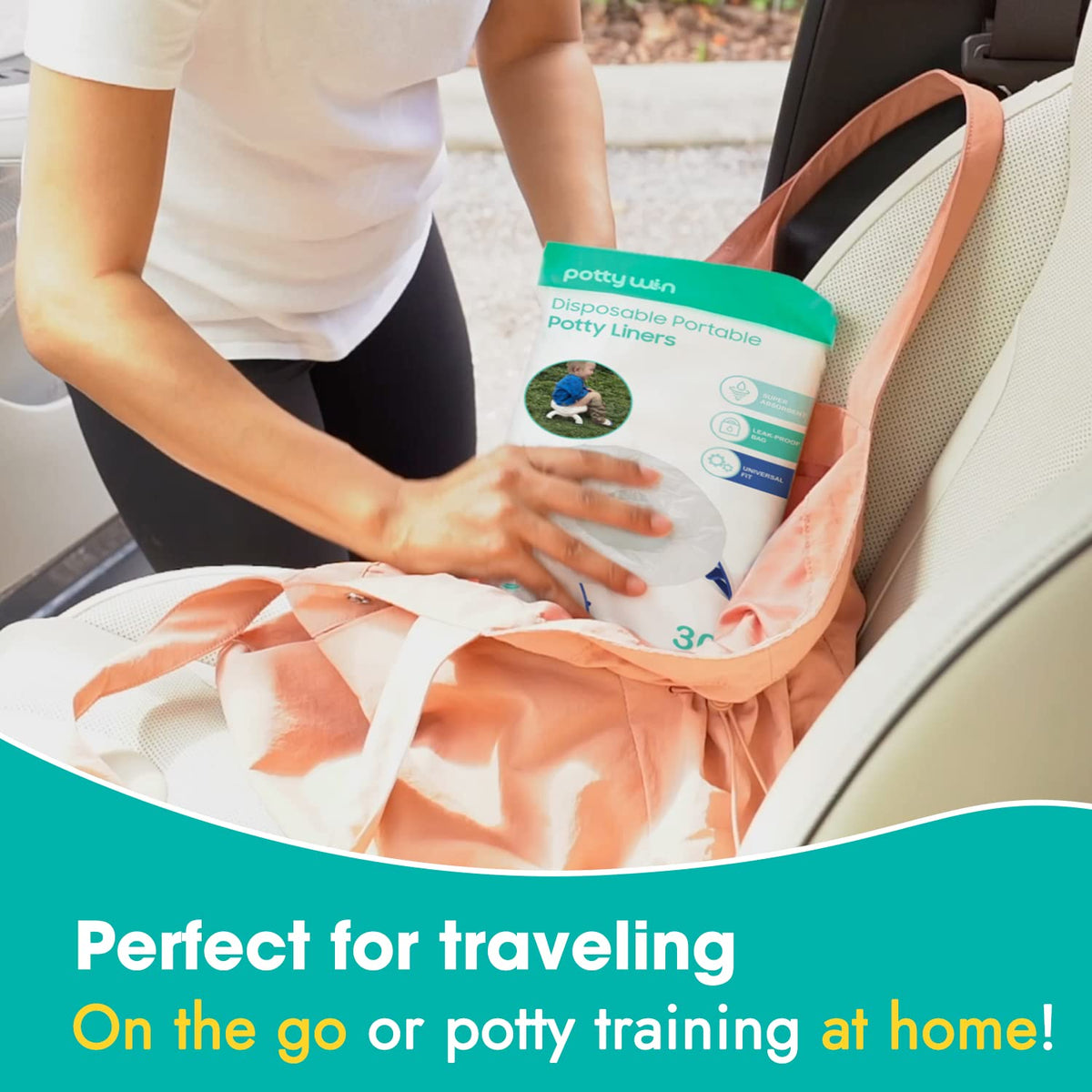 [60 Counts] Disposable Potty Liners compatible with OXO Tot 2-in-1 Go Potty