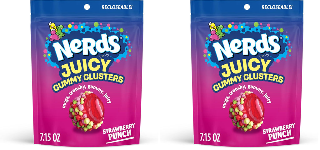 Buy now NERDS Gummy Clusters Candy, Rainbow, Crunchy and Gummy, 8 oz at indiglob india