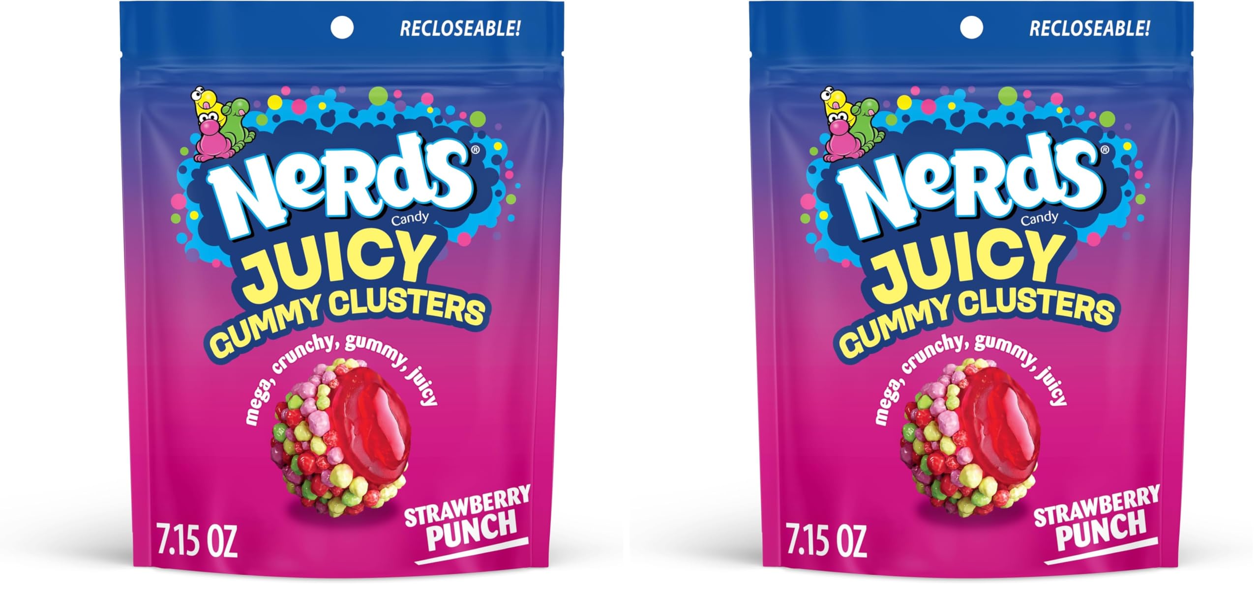 Buy now NERDS Gummy Clusters Candy, Rainbow, Crunchy and Gummy, 8 oz at indiglob india