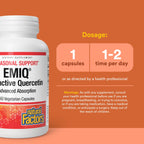 Natural Factors Bioactive Quercetin EMIQ 50 mg + Vitamin C, 60 Veg Caps