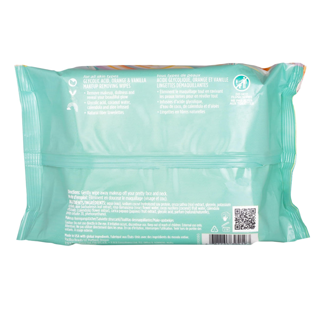 Buy now Pacifica Glowing Makeup Remover Wipes – With Glycolic Acid for AHA Exfoliating and Facial Cleansing – No Rinse Face Cleaning Towelettes – Dermatologist Tested, Vegan & Cruelty-Free – 30 Pack at indiglob india