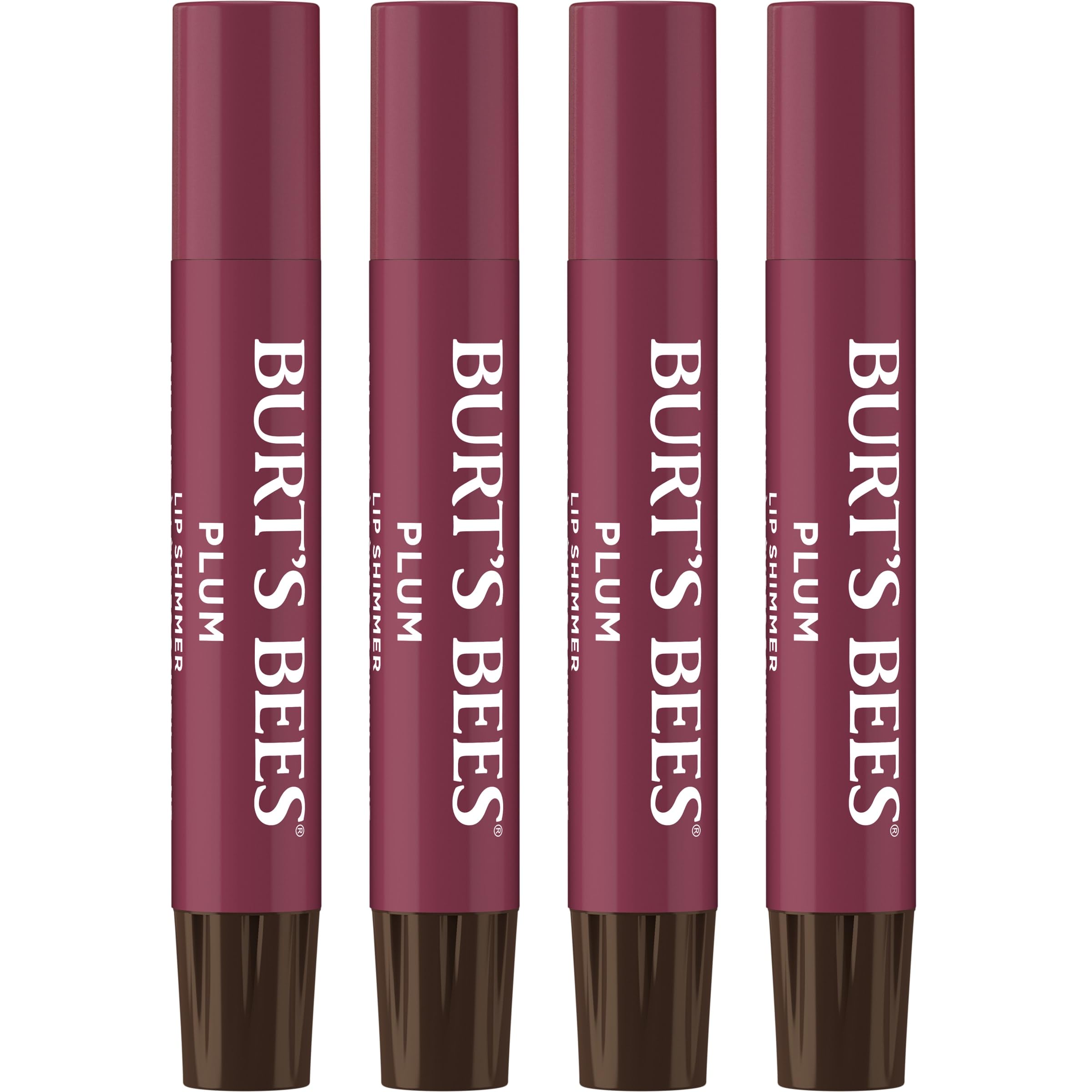 Buy now Burt's Bees Shimmer Lip Tint Set, Tinted Lip Balm Stick, Moisturizing for All Day Hydration with Natural Origin Glowy Pigmented Finish & Buildable Color, Caramel (4-Pack) at indiglob india