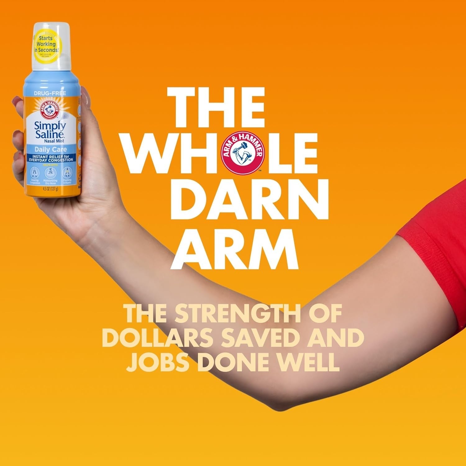 Buy now ARM & HAMMER Simply Saline Nasal Care Daily Mist 4.5oz â€“ Instant Relief for Every Day Congestion â€“ One 4.5oz Bottle at indiglob india