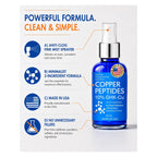 Copper Peptides for Hair Growth - Ultrastrong 10% Copper Peptide Active Ingredient - 99% Purity GHK-Cu Copper Peptide for Hair - Liposomal for Maximum Absorption - MADE IN USA