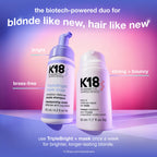 K18 TripleBright Oxidation Defense Purple Shampoo - Non-Staining Blonde Shampoo Removes + Helps Prevent Brass for Brighter, Longer-Lasting Blonde - For All Highlighted + Lifted Hair Tones (4.2 Fl oz)