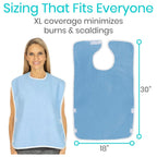 Buy now Vive Adult Bibs - Waterproof Apron Set for Men, Women for Eating with Adjustable Strap - Washable Reusable Large Terry Cloth at indiglob india