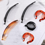 Buy now Chuangdi 12 Pcs Banana Hair Clips for Women Classic Clincher Double Combs Large Fishtail Hair Clip Banana Ponytail Holder, 4 Styles(Tortoiseshell Color, White, Clear, Black) at indiglob india