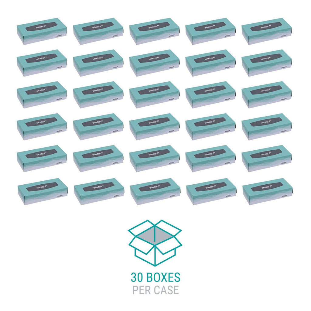 Windsoft 2360 Facial Tissue in Pop-Up Box, Box of 100 (Case of 30 Boxes)