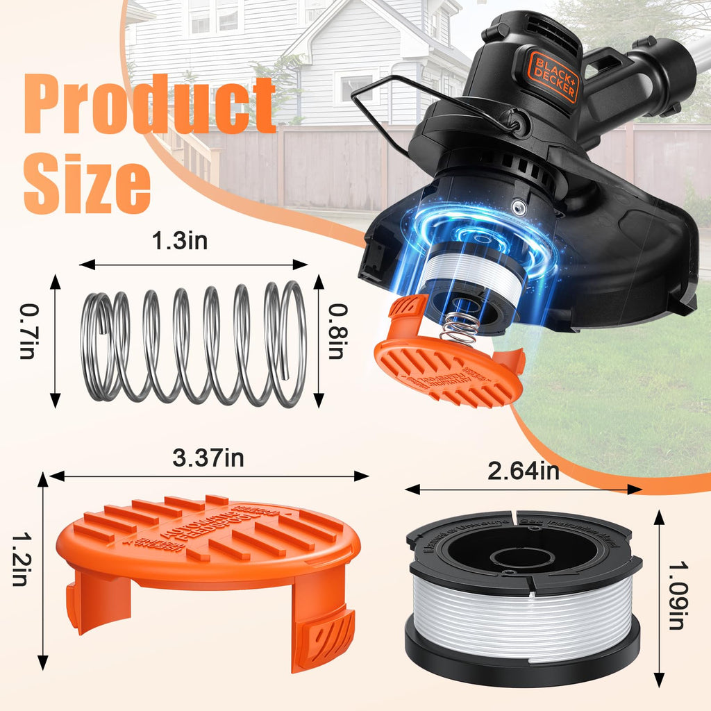 Bessport 16 Pack Trimmer String Replacement for Black+Decker 0.065" AF-100