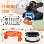 Bessport 16 Pack Trimmer String Replacement for Black+Decker 0.065" AF-100