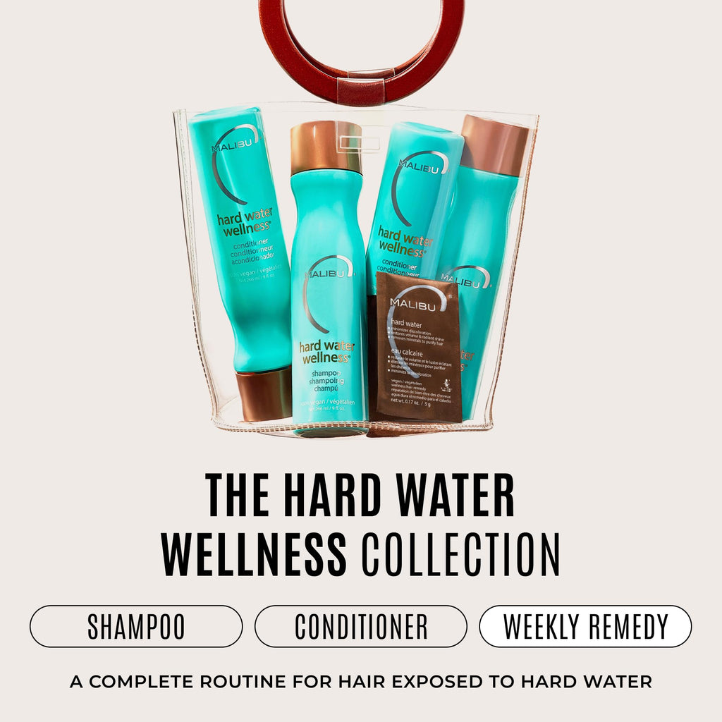 Malibu C Hard Water Wellness Hair Remedy - Removes Hard Water Deposits & Impurities + Restores Volume and Radiant Shine with Vitamin C Complex (1 Packet)