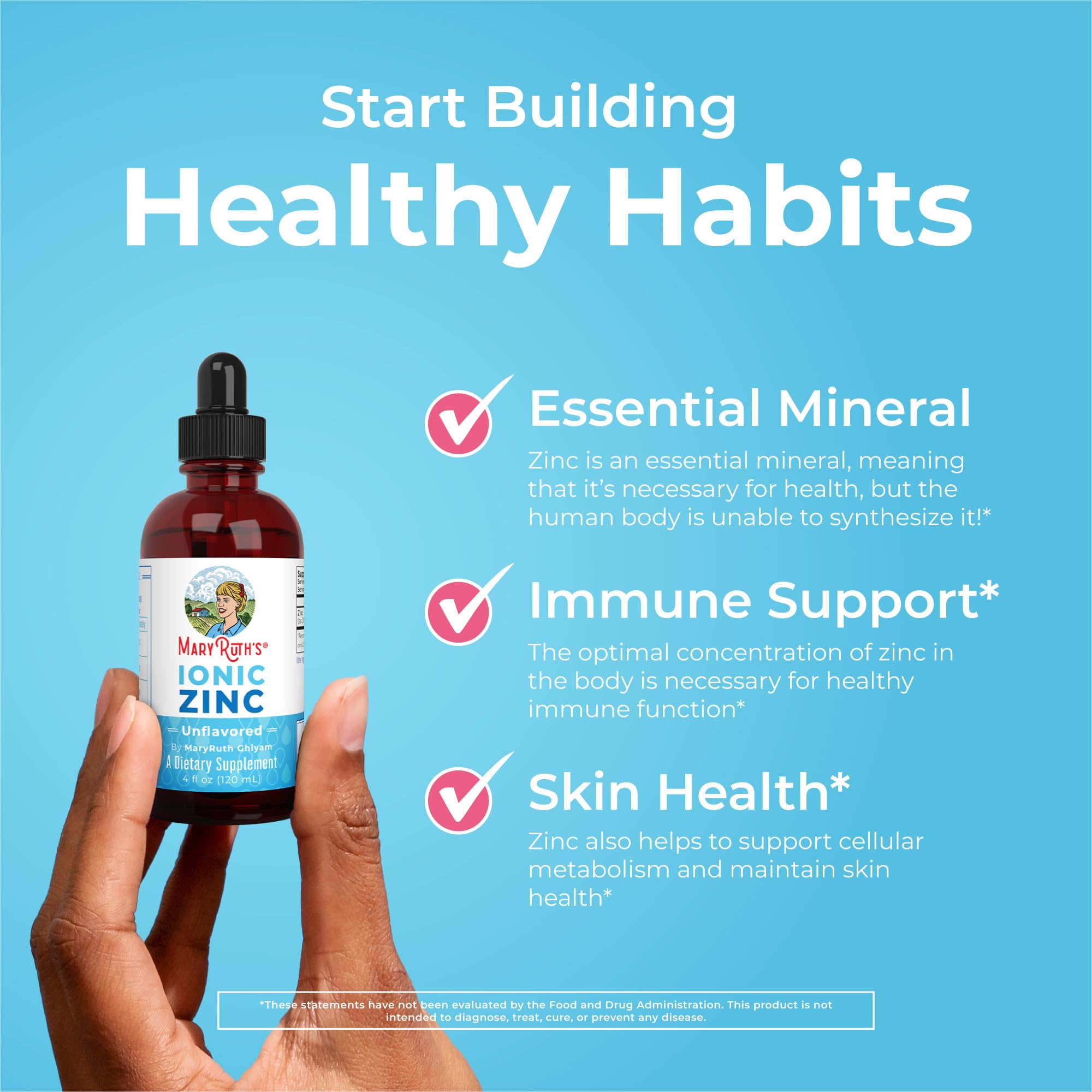 MaryRuth's Organic Liquid Zinc Drops for Kids, Immune Support, Vegan, 2oz | Immune Support, Vegan