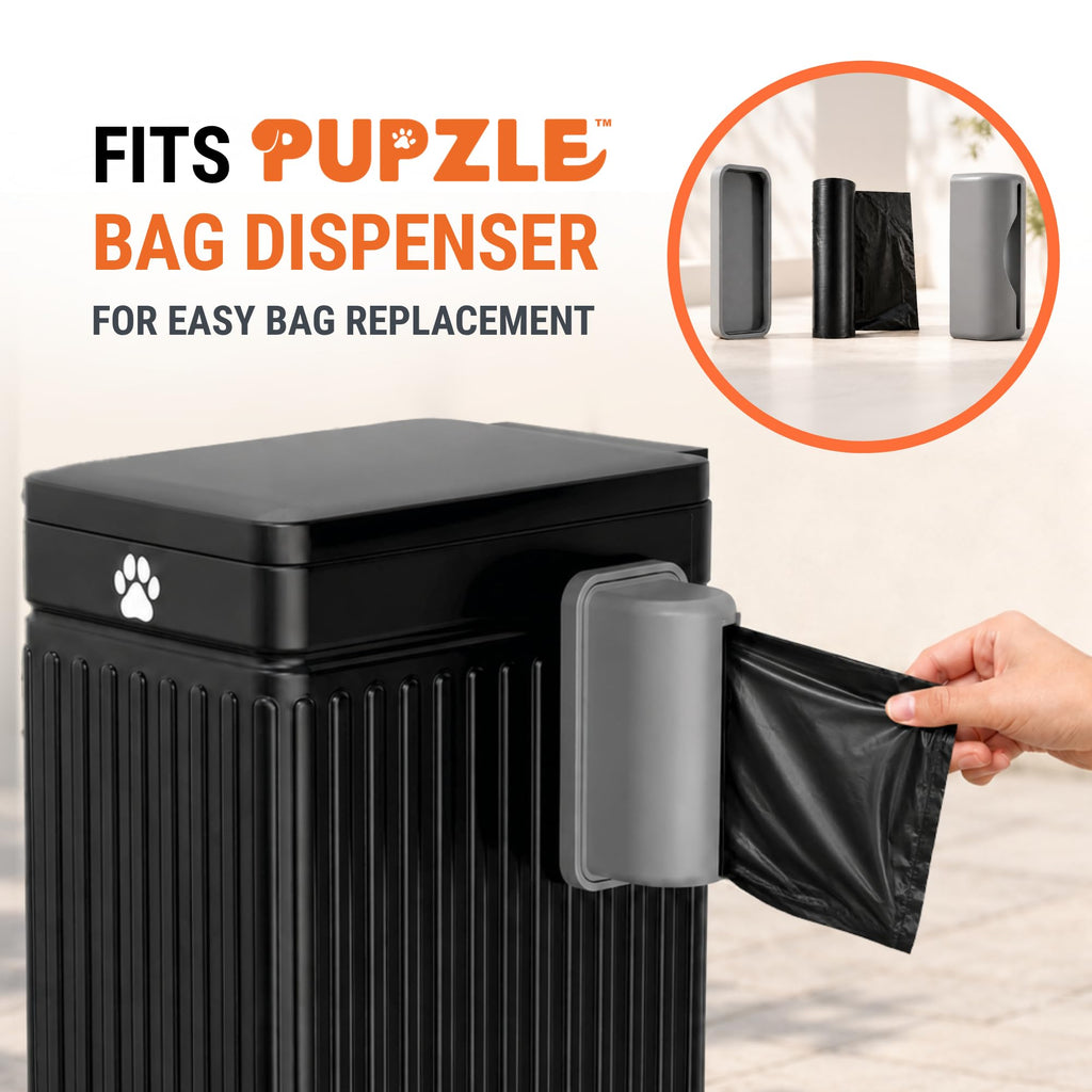 Pupzle Dog Poop Bin Liners, 3.2 Gallon Trash Bag Refills with Drawstrings