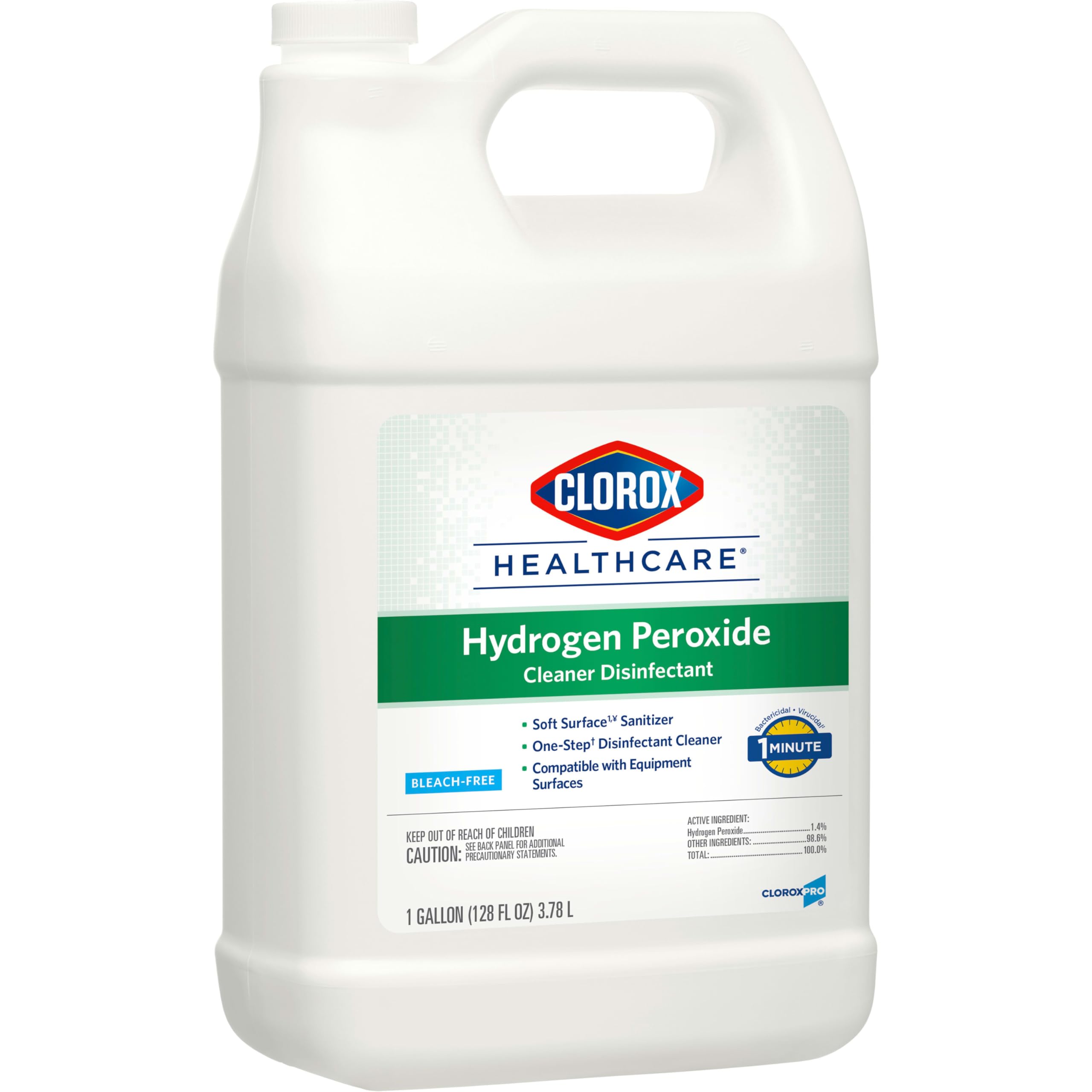 Buy now Clorox Healthcare Hydrogen Peroxide Cleaner Disinfectant Refill, Bleach Free, 128 Fluid Ounces (Package May Vary) at indiglob india