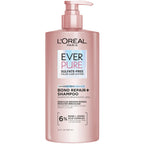 L'Oreal Paris Sulfate Free Bond Repair+ Shampoo, Hair Shampoo with Bond + Amino Acid Complex, Strengthens and Repairs Damaged or Color Treated Hair, EverPure, 6.8 Fl Oz (Packaging May Vary)