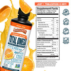 Barlean's Orange Creme Omega 3-6-9 Liquid Fish Oil, 2400mg Omegas,16oz | Fish, borage & flax oils, EPA DHA ALA GLA omegas, Burpless, Non-GMO, Gluten-free, Heart, joint & skin support
