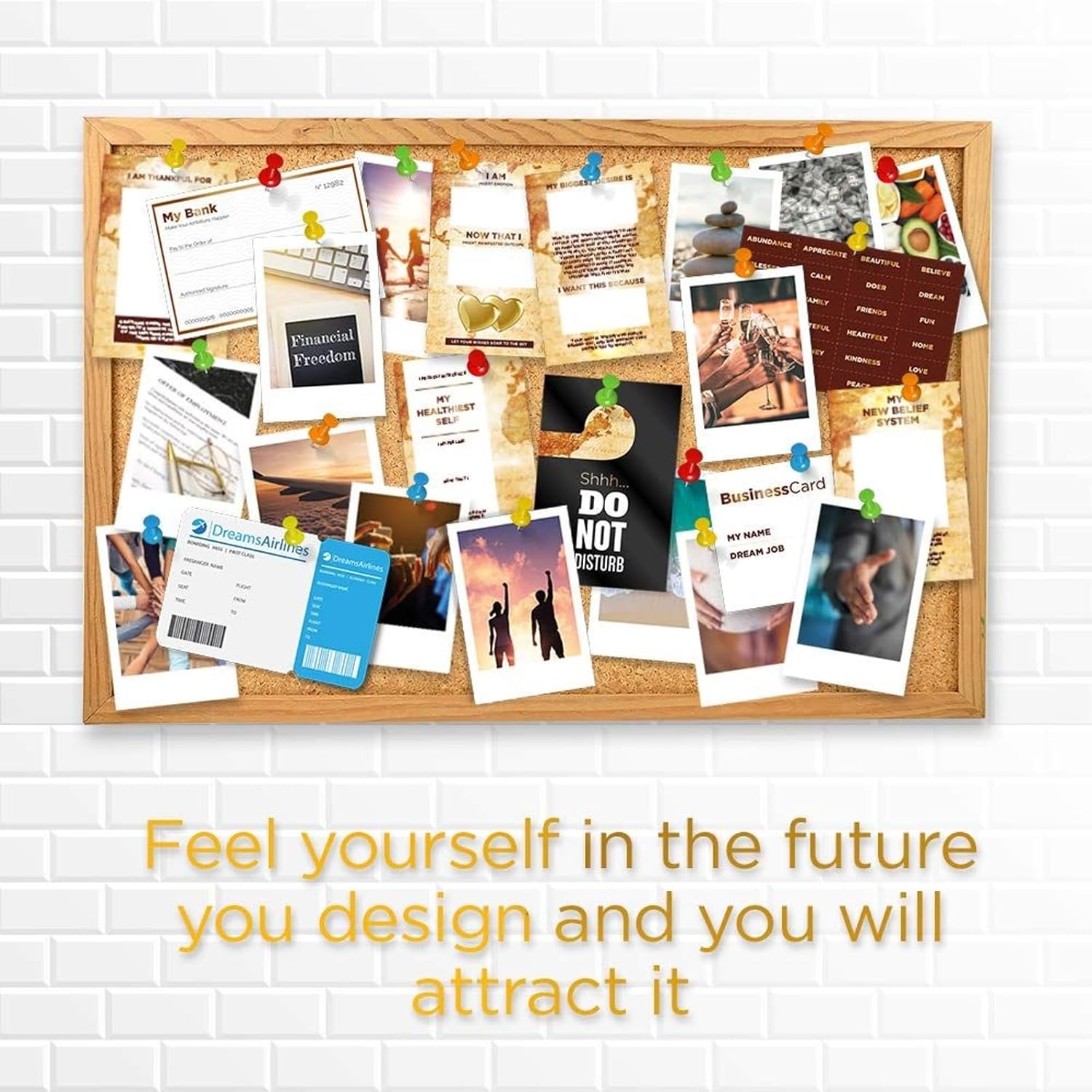 Buy now Magnificent 101 Vision Board Kit - 4 x 6 in - Scrapbook Supplies & Journaling Supplies for Adults - Cards for Vision Board at indiglob india