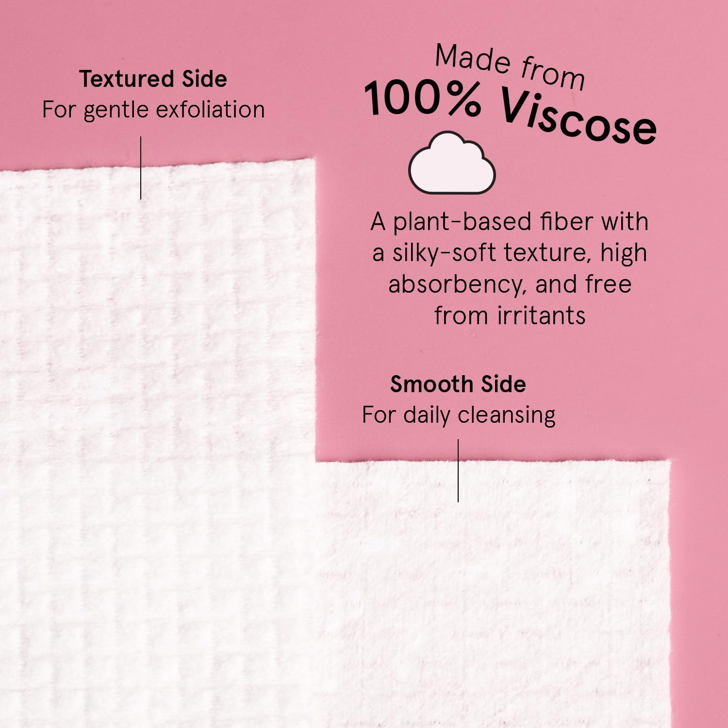grace & stella Face Towels Disposable - Travel Essentials (60 Count) | Ultra-Soft & Absorbent Face Wipes Towelettes - XL Facial Towels for Cleansing & Makeup Removal - Lint-Free Facial Tissue