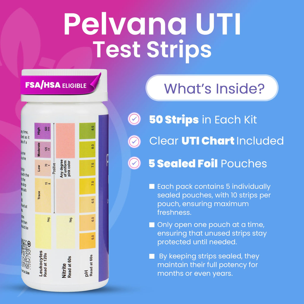 Pelvana (50) Vaginal pH + (50) UTI Tests Combo Kit - Test Before You Treat