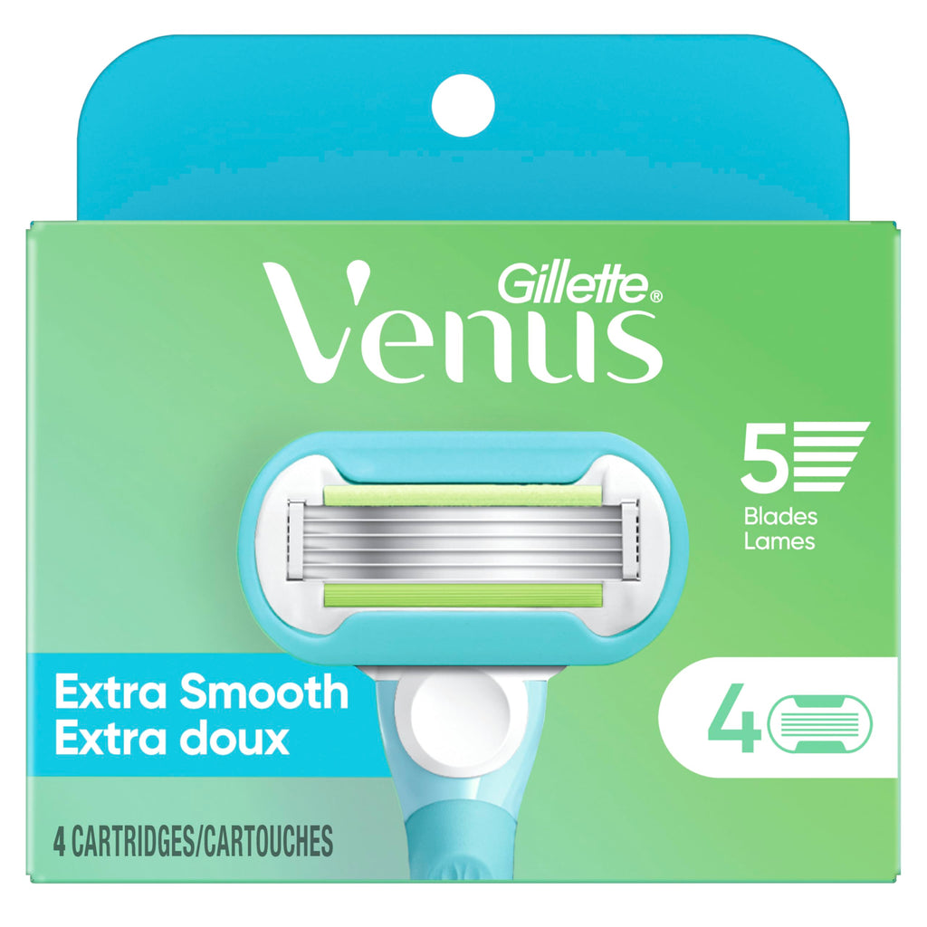 Gillette Venus Extra Smooth Womens Razor Blade Refills, 4 Count, Designed for a Close, Smooth Shave