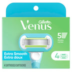 Gillette Venus Extra Smooth Womens Razor Blade Refills, 4 Count, Designed for a Close, Smooth Shave