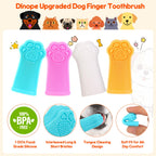 Dog Finger Toothbrush, 4-Pack Finger Toothbrush for Dogs, Upgraded Pet Tooth Brushing Kit, A Fun Dog Teeth Cleaning Tool that Also Doubles as A Gum Massage, Suitable for Medium and Large Dogs.