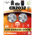 Garage Door Opener Battery - 2 Pack CR2032 Button Lithium 3V Packaging May Vary Replacement Power for Major Remotes, Keypads, Sensors