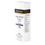 Buy now Neutrogena Age Shield Face Oil-Free Sunscreen Lotion with Broad Spectrum SPF 70, Non-Comedogenic Moisturizing Sunscreen to Help Prevent Signs of Aging, PABA-Free, 3 fl. oz. at indiglob india