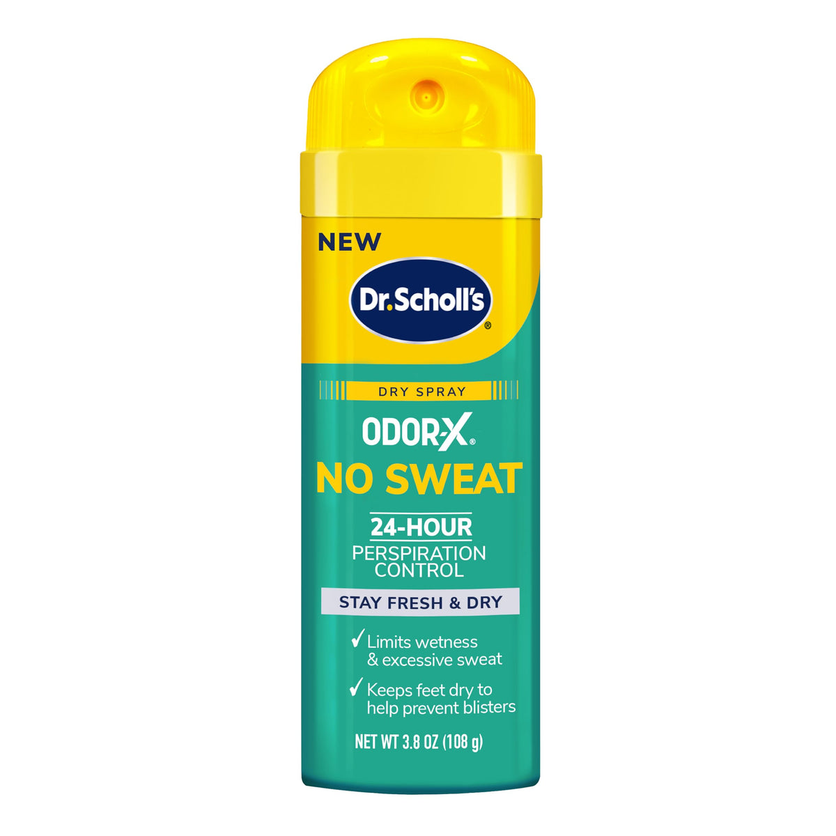 Dr. Scholl's Odor X Foot Spray & Foot Deodorant Antiperspirant, 3.8 Oz