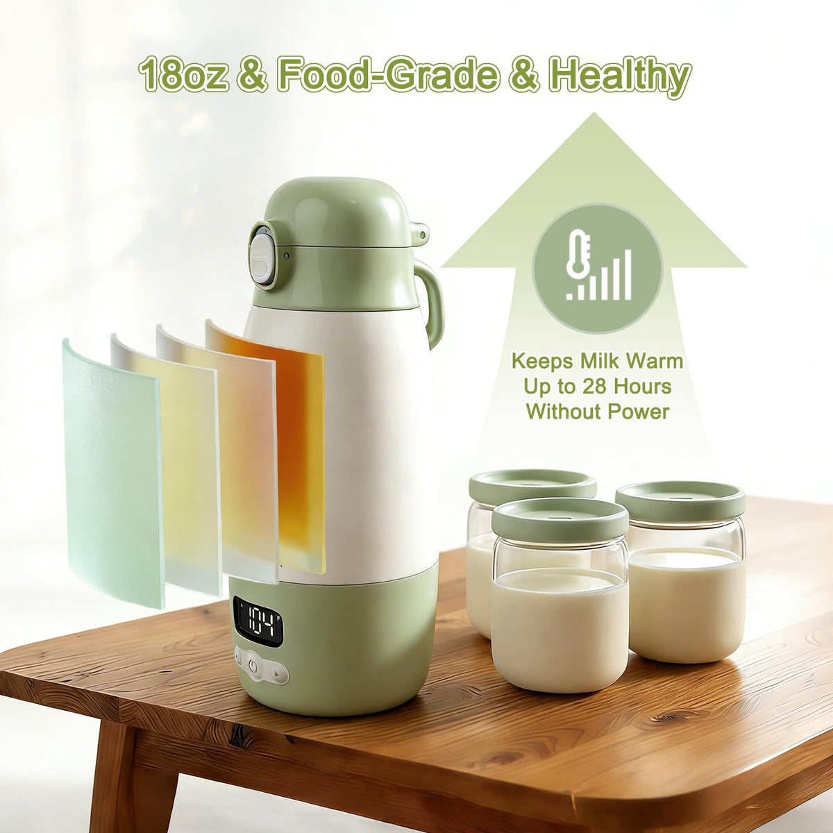 Portable Bottle Warmer for Travel,Fast Heating & Milk Warmer On The Go