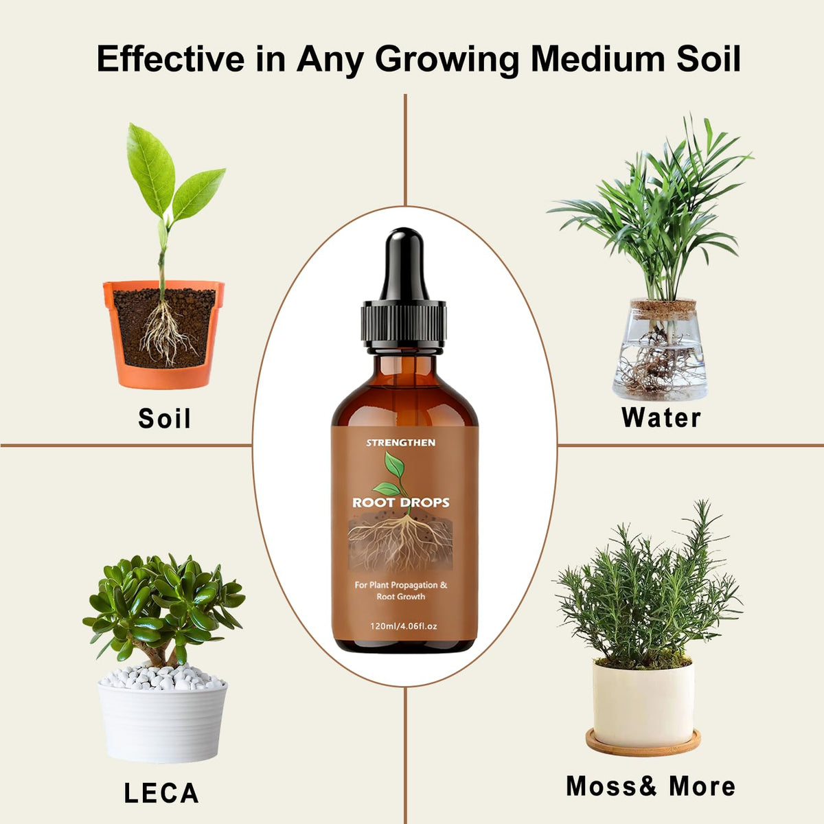 Root Drops,Liquid IBA Rooting Hormone for Cuttings,Rooting Vitamins Propagation Drops for Faster Roots &Less Shock Works in Water,Soil,LECA for All Indoor Houseplants Like Pothos,Monstera,Philodendron