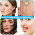 Ear Piercing Gun with Piercing Tools Kit, Professional Ear Nose Piercing Gun Machine with Stainless Steel Piercing Studs, Crystal Earrings Set for At Home Salon Earlobe Cartilage Helix Tragus Piercing