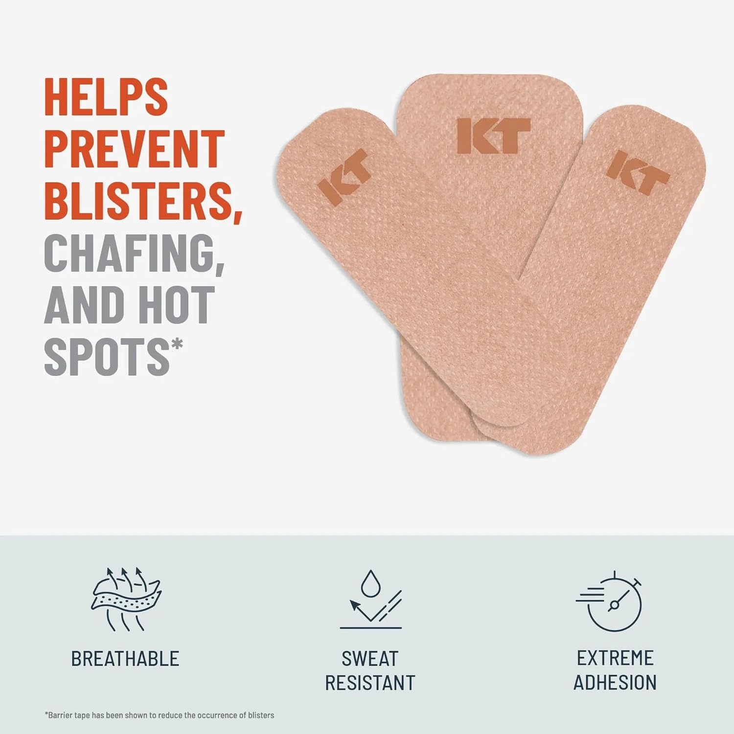 Buy now KT Health Blister Prevention Tape â€“ 30 Precut Strips for Blister Protection, Strong Adhesive, Dermatologist Tested, Ideal for Athletes and Active Lifestyles â€“ Black at indiglob india
