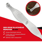 Buy now Seki Edge Blackhead Remover (SS-801) - Comedone Extractor for Blackheads - Professional Pimple Popper Tool with 2 Hole Sizes - Preventive Acne Tool & Pore Extractor at indiglob india