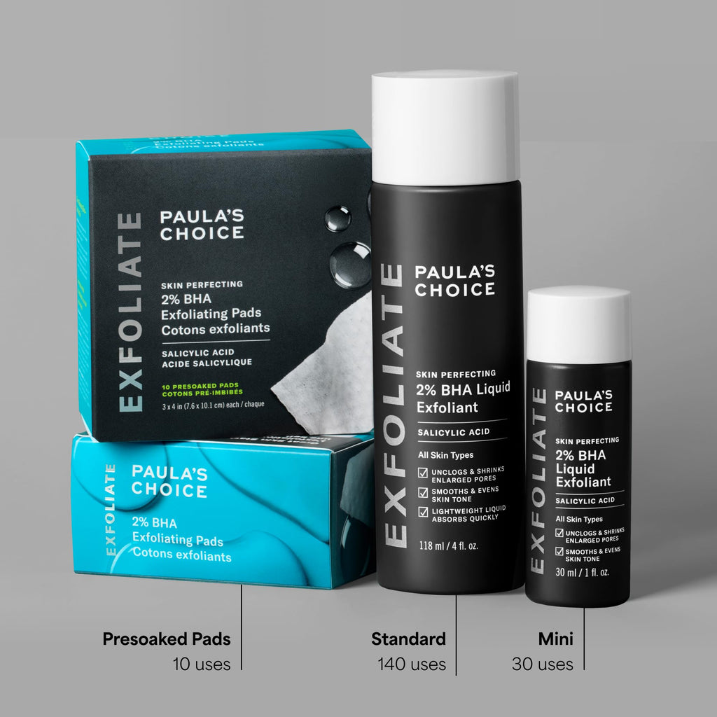 Paula's Choice SKIN PERFECTING 2% BHA Liquid Exfoliant | Gentle Salicylic Acid Facial Exfoliator for Blackheads, Enlarged Pores, Wrinkles & Fine Lines