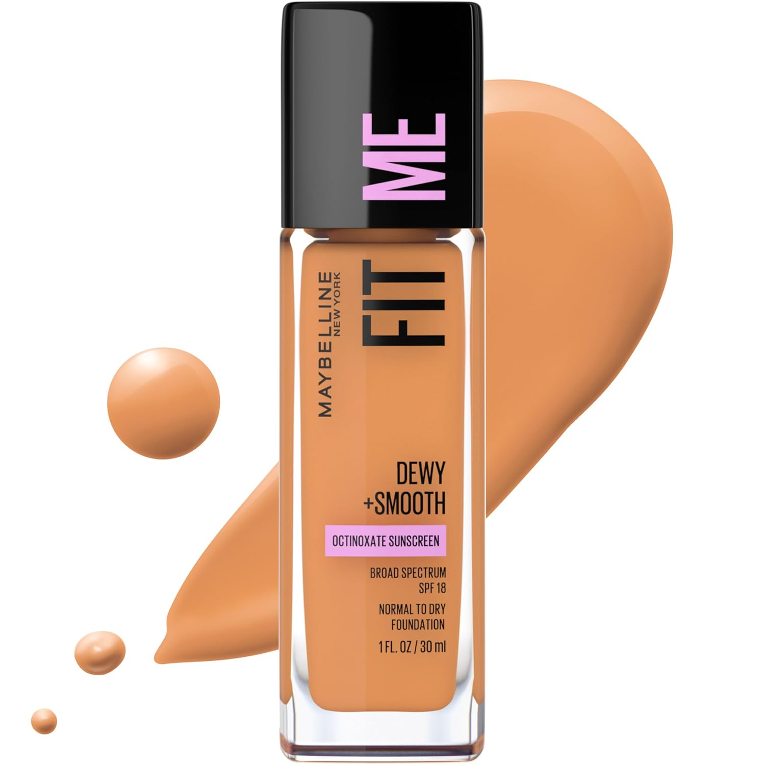 Buy now Maybelline Fit Me Dewy + Smooth Liquid Foundation Makeup, Fair Porcelain, 1 Count (Packaging May Vary) 330 TOFFEE 1 Fl Oz (Pack of 1) at indiglob india
