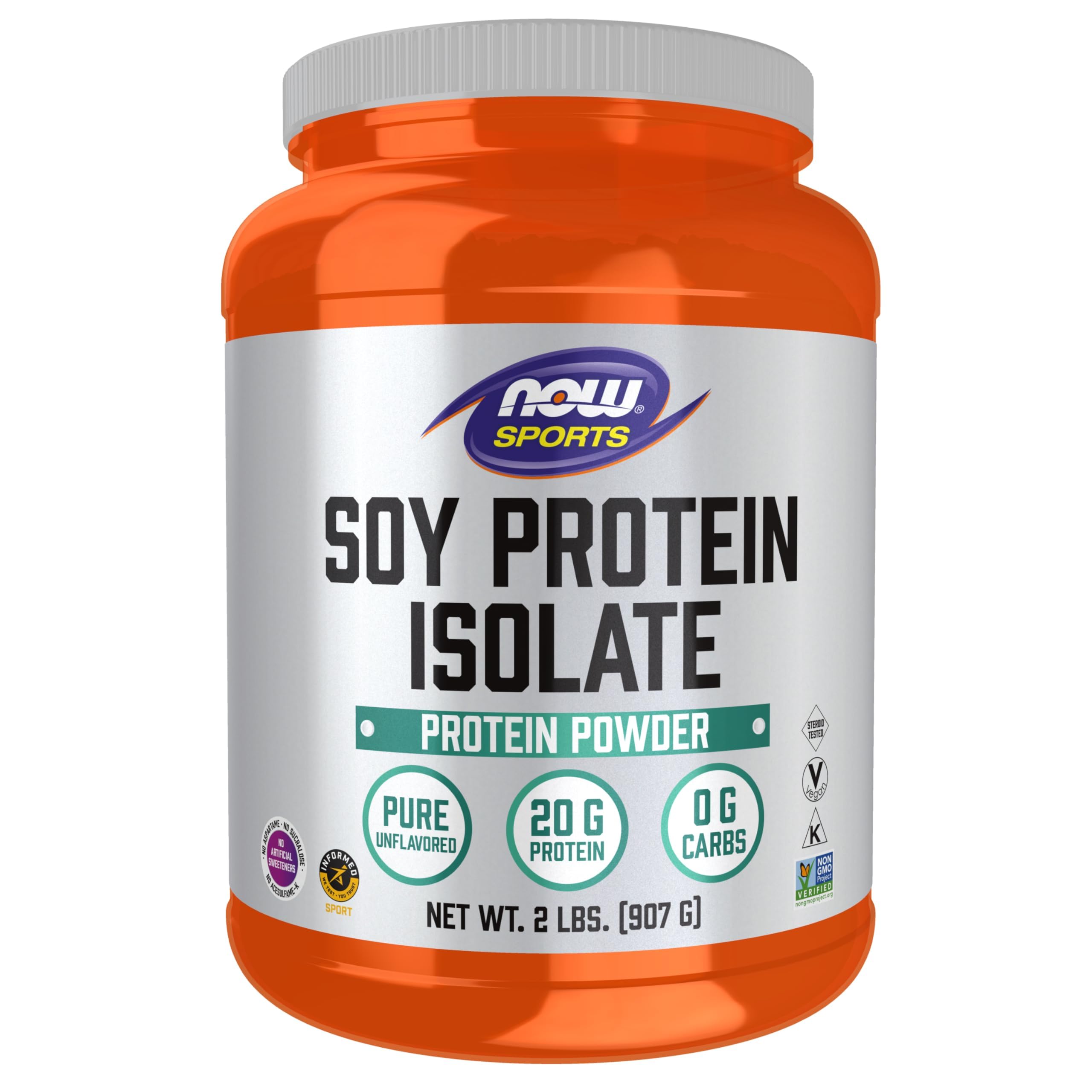 Buy now NOW Foods Sports Nutrition, Soy Protein Isolate 20 g, 0 Carbs, Unflavored Powder, 2-Pound at indiglob india