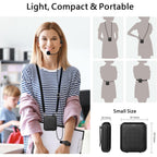 Buy now Norwii Bluetooth Voice Amplifier, Power Amplifiers, Portable Mini Wired Microphone Headset for Teacher Classroom & Outdoor Lectures, Teaching, Tour Guides, USB-C Rechargeable - 2000mAh, Black at indiglob india