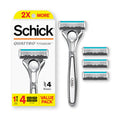 Schick Quattro Titanium 4-Blade Razors for Men, 1 Handle & 4 Refills