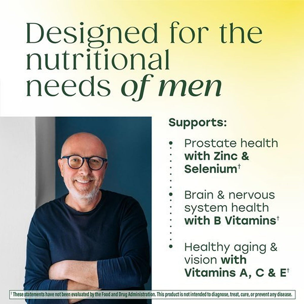 MegaFood One Daily Multivitamin for Men 55+ with 19 Nutrients, 60 Tablets | Supports Healthy Aging with Vitamin C, A, E, Cellular Energy Support with B Vitamins, D3 & Zinc, Vegetarian, 60 Servings
